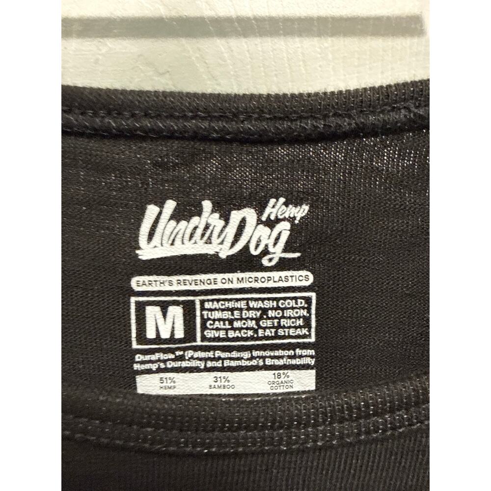 UndrDog Hemp Blend Midnight Black Short Sleeve TeeShirt Bundle Size Medium - Picture 4 of 4